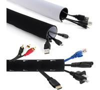 Organisateur de câbles Rouleau Barre Canal Câble Manager Ordre Adaptable Néoprène 2Meter