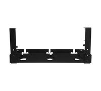 Organisateur de Câbles sous Bureau en Acier Noir sans Perçage | Design Ouvert et Creux, Fixation par Pince, pour Câbles USB et Adaptateur Routeur sous Bureau
