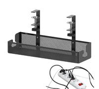 Organisateur de câbles sous le bureau, plateau de gestion des câbles en métal - Pas de perçage nécessaire, boîte à câbles sous le bureau, boîte de gestion des câbles pour le bureau, gestion des câbles
