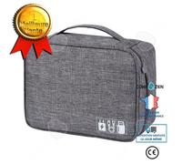 Organisateur de câbles - TD® - 24,5*18,5*10cm - Résistant à l'humidité - Couleur gris - Semi-rigide