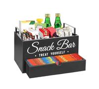 Organisateur De Café - Station De Thé, Comptoir, Présentoir En Bois, Tiroir | Organisateur De Cuisine Durable Pour Stocker Les Condiments De Sucre De Thé, Idéal Pour Une Utilisation À La Maison, À L'h