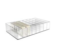 Organisateur de Caisse,Boite Rangement Cable Organisateur de Câbles Boîte de Rangement avec 8 Compartiments Amovible,pour Stockage Bureau, Maison 26x18x5,5 cm