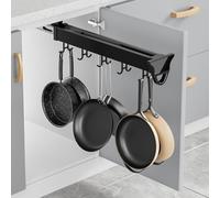 Organisateur De Casseroles Coulissantes pour Armoire, Support D’ustensiles Coulissant avec Crochet à Double Rangée, Organisateur D’ustensiles De Cuisine P, One Color, 51cm/20.0inch