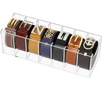 Organisateur De Ceinture, Porte-conteneur De Ceinture Acrylique à 7 Compartiments, Vitrine De Ceinture Transparente pour Placard, Cravate Et Nœud Papillon, Clear, 7