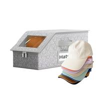 Organisateur de chapeaux - Boîte de rangement empilable pour 24 casquettes, grande capacité avec couvercle transparent pour armoire | Rangement dans une chambre, porte murale, salle de bain, résidence