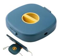 Organisateur de chargeurs, 2 en 1 Support pour câbles avec Base pour téléphone, Garde Les câbles électroniques Bien rangés - pour Voyage et Bureau, Bleu, Voir la Description, Voir Description