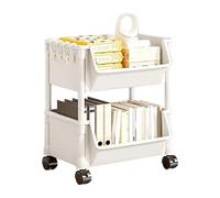 Organisateur de Chariot à roulettes - Chariot à roulettes Multi-Niveaux avec Roues - pour la Maison et Le Bureau - Programme d'utilité à 3 Niveaux pour Les Petits espaces étroits