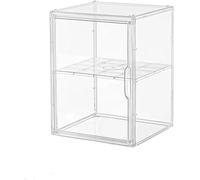 Organisateur De Chaussures en Acrylique, Vitrine Transparente à Assembler Soi-même, Boîte De Rangement De Sac à Main avec Porte Magnétique, Bacs De Rangement en P, B, 33x33x45cm/3piece
