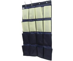 Organisateur de Chaussures en Oxford Bleu Marine, Multi-compartiments | Installation sans Outils, Placement Portable, pour Dortoir Cuisine, Range Objets pour Téléphone et Courrier