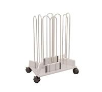 Organisateur De Cintres Empilable,Pouvant Contenir 200 Cintres,Rangement sur 4 Côtés avec roulettes De Frein,for Pressing Et Pressing.(Silver)