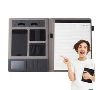 Organisateur de classeurs d'entreprise, carnet de classeurs d'entreprise | Classeur d'entreprise multifonctionnel pour réunion A4 - Mallette pour femme et homme, agenda pour cahier avec porte-cartes