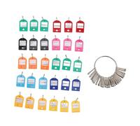Organisateur de clé portable, Clips de porte-clés en plastique en plastique de fer de 8,2 cm avec 30 balises de clés colorées Key Organizer Keychain for Houses Offices Hotels
