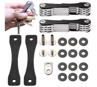 Organisateur de Clés,2 pièces Organiseur de Trousseau à Clés, Porte Clés Compact, Organiseur de Clés, Porte-clés Homme,Détachable Porte-clés,Porte clés Organisation