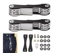 Organisateur de Clés Compact 2 Pièces Détachable Porte-clés avec Système d'Organisation Pour Homme