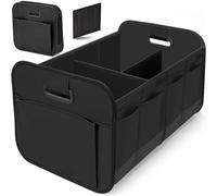 Organisateur de Coffre de Voiture pour Fiat 500/500E/500C/ 500L/500X/500X Sport/New 500 Electric, Boîte de Rangement Pliable Voiture et outil Organizer,A Black