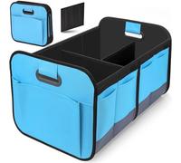 Organisateur de Coffre de Voiture pour Porsche Macan 4 / Macan Turbo/Panamera Turbo E-Hybrid/Cayenne GTS 2024-, Boîte de Rangement Pliable Voiture et outil Organizer,C Blue
