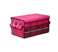Organisateur de Coffre de Voiture pour Renault Megane E-Tech/Kangoo/Kangoo Rapid 2021-, Boîte de Rangement Pliable Voiture et outil Organizer,B 66L-G Rose Red