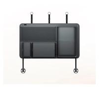 Organisateur de coffre de voiture SUV, sac de rangement suspendu en cuir pour siège arrière, sangles réglables, poches filet pour bouteilles de voyage(Black)