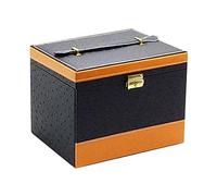 Organisateur de Coffret à Bijoux Boîte à Bijoux Étui Cosmétique Mini Valise 4 Couches Pour Boucles D'Oreilles Colliers Anneaux Rangement Boîte à Bijouxorange, LJBLEUSK