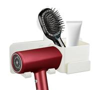 Organisateur de coiffure | Support mural peu encombrant - Support pour sèche-cheveux et fer à lisser - Convient pour douche, maison, appartement, parfum, peigne, brosse à dents, dentifrice, rasoir