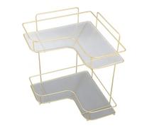 Organisateur de coin pour salle de bain, étagère en acrylique et en fer, support de rangement d’angle à grande capacité avec hauteur réglable, résistant à la rouille, pour salle de (Modèle de