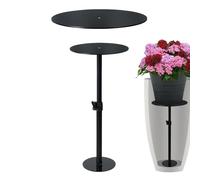 Organisateur de colonnes hautes, support pour poteau de pour | Table d'intérieur, porche extérieure avec support surélevé, convient au balcon d'angle au sol, résine blanche, accessoire