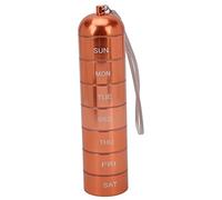 Organisateur de comprimés de voyage en métal, boîte empilable de 7 jours, construction en alliage en aluminium, étui portable de 15,5 cm pour la gestion quotidienne de vitamines