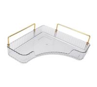 Organisateur de Comptoir d'angle, Plateau de Rangement de Grande capacité Permettant de Gagner de l'espace pour Les Cosmétiques, Outils de Maquillage, Produits de beauté (Transparent)