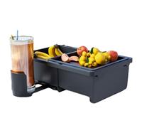 Organisateur de Console Centrale,Range-Tout Gain De Place pour Voiture - Porte-Gobelet Et Boîte À Mouchoirs pour Siège Arrière,pour Automobile, Camping-Car, SUV, Trajets Longs, Voyage, Road