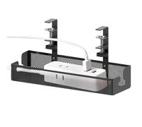 Organisateur de cordon de bureau - Organisateur de fil | Sous la boîte de câble de bureau | Plateau de gestion des câbles en maille en métal pour bureaux Organisater de fil lourd avec une capacité de