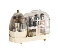Organisateur de cosmétiques de bureau, organisateur de maquillage de comptoir | Boîte de rangement de maquillage, organiseur de bureau pour cosmétiques,Vitrine multifonctionnelle avec corps rotatif po