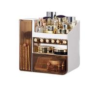 Organisateur de cosmétiques Organisateur de maquillage Boîte rangement cosmétique avec tiroirs, convient aux rouges à lèvres, pinceaux, bijoux, étui for commode, chambre coucher, salle bain(Blanc)