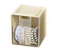 Organisateur De Cotons Pour Salle De Bain | Distributeur transparent anti-poussière avec tiroir | Support À Cotons Ronds | pour Coiffeuse Comptoir Placard Tiroir Étagère Murale Chambre Salon Hôtel Mai