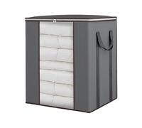 Organisateur de couette - sac de rangement de courtepointe extra grande, contenant de couverture solide | Gandage du support de litière, organisateur de placard d'économie d'espace, solution de stocka