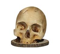 Organisateur de couteaux squelette | Rack de rangement gothique Skull Support de bloc décoratif Showcase Style d'horreur | Rack à ustensiles pour lames fourchettes cuillères couverts résine durable