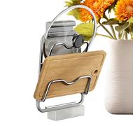 Organisateur de couvercle de casserole - 24,5 × 11,0 × 5,0 cm Repose-cuillère multifonctionnel mural en acier inoxydable, bac d'égouttage, rangement du couvercle de casserole, solution d'organisation
