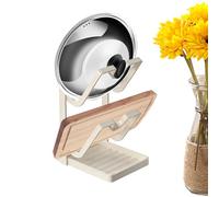 Organisateur de couvercle de casserole - Support de planche à découper en acier de 13,6x18,2x12,3 cm avec repose-cuillère, support de couvercle de casserole | Plateau d'égouttage amovible pour spatule