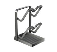 Organisateur de couvercle de casserole - Support de planche à découper en acier de 13,6x18,2x12,3 cm avec repose-cuillère, support de couvercle de casserole | Plateau d'égouttage amovible pour spatule