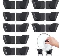 Organisateur de Couvercles de Casserole Mural Auto-adhésif en Plastique ABS Réutilisable Gain de Place pour Cuisine 8x6.5x5cm Lot de 6(Pack Of 8)
