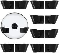 Organisateur de Couvercles de Casserole Mural Auto-adhésif en Plastique ABS Réutilisable Gain de Place pour Cuisine 8x6.5x5cm Lot de 6(Set Of 6 Pairs)