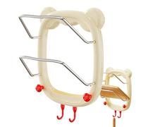 Organisateur De Couvercles De Casserole,Support à Ventouses avec Crochet | Support Mural Sans Perçage Pour Couvercles - pour Ustensiles de Cuisson Plateau de Cuisson Armoire Plan de Travail Cuisine