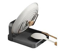 Organisateur De Couvercles De Casseroles - Support De Rangement De Cuisine Anti-Dérapant, Support De Couvercles De Casseroles En Métal Repose Cuillère Cuisine, Multifonctionnel Range Couvercle