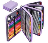 Organisateur de crayons de couleur 200 emplacements, étui à crayons en cuir PU, avec poignée pour couleur, aquarelle, art, stylo, C