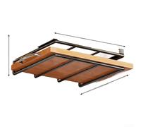 Organisateur de cuisine mural en acier inoxydable pour planches à découper et couvercles de casserole, crochet peu encombrant pour montage sous les armoires, système de rangement robuste pour cuisine