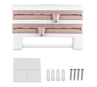 Organisateur de Cuisine Mural Multifonctionnel avec Support pour Serviettes en Papier, Support de Rangement pour Bouteilles de Sauce, Distributeurs de Papier d'aluminium et de