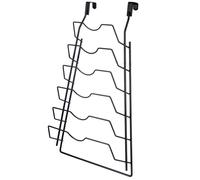 Support Couvercles Métal Noir RADKA Cuisine Organiseur Pratique Durable