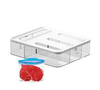 Organisateur de cuisine transparent - 31,9 x 27,9 x 8,1 cm - Grand distributeur de nourriture avec accès facile - Rangement des sacs ménagers - Accessoires de cuisine