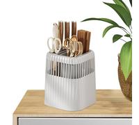 Organisateur de cuttes, support pour ustensiles de bloc de coupe-baguettes, organisateur de cuisine avec support de rangement pour cutters rotatifs avec fente pour ciseaux | Étagère de A