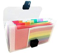 Organisateur de document Rainbow Multicolore Plastique Trieur Extensible Petit Portable A6 Extensible 13 Compartiments Accordéon
