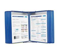 Organisateur De Documents Mural - Système De Consultation De Bureau, Présentoir À Feuillets Pivotants Avec 20 Pochettes Recto-verso Pour L'affichage Et Le Rangement(A)